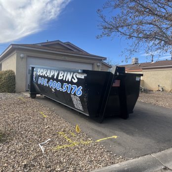 Dumpster rental work in Albuquerque by Scrapy Bins